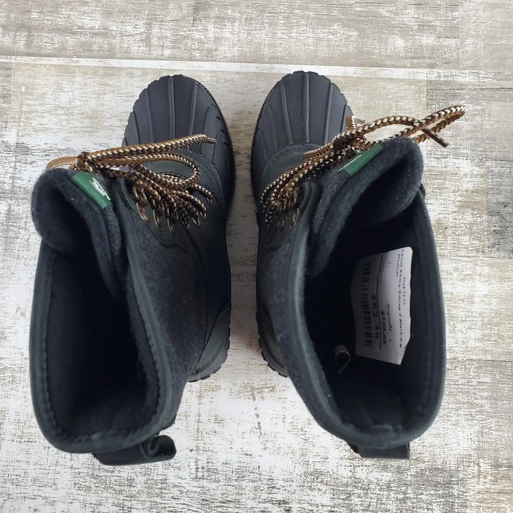 Kamik Sienna 2 Womens Winter Duck Boots Sz 6 M Black Rubber Lace-Up Comfort